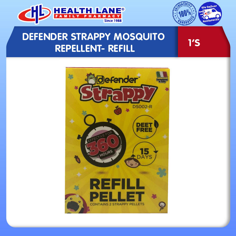 DEFENDER STRAPPY MOSQUITO REPELLENT- REFILL